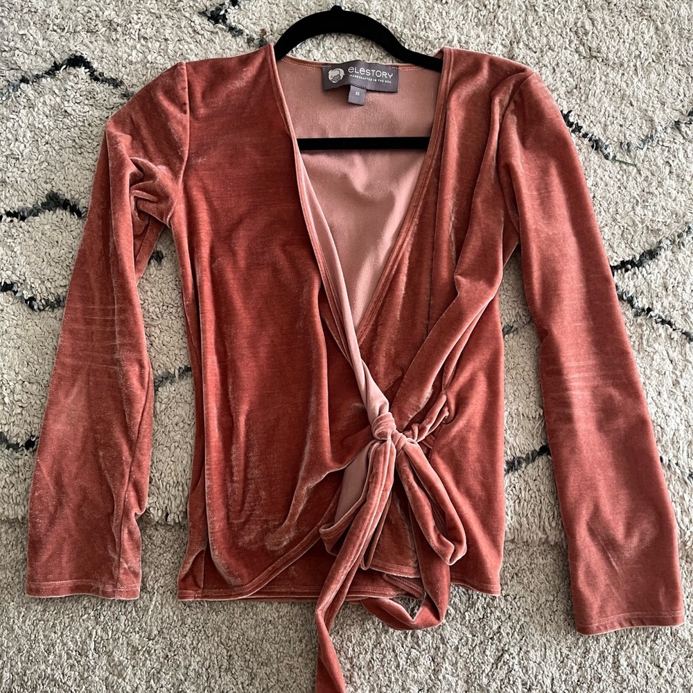 Ele story velvet top